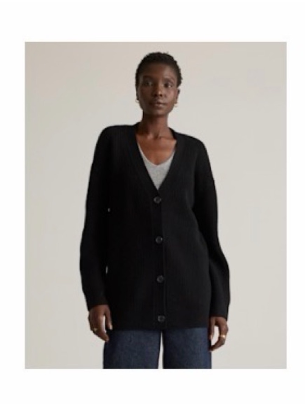 Mongolian cashmere boxy oversized cardigan